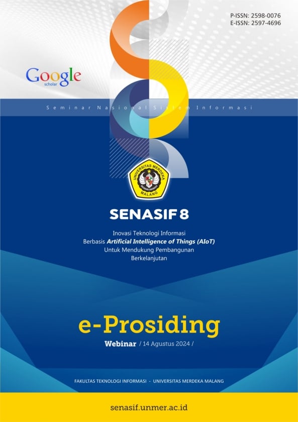 					View Vol. 8 (2024): Seminar Nasional Sistem Informasi (Senasif) 2024
				